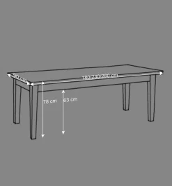 Landhaus Esstisch Satumare mit Schubladen