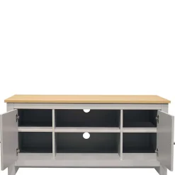 Landhaus Fernseher Unterschrank in Grau & Eiche - Poliesti