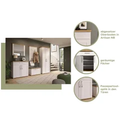 Landhaus Flur Möbelset komplett - Tocella (fünfteilig)