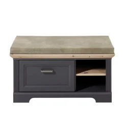 Landhaus Flurbank mit Kissen 93x49x41 cm - Thumbs