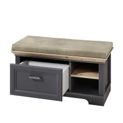 Landhaus Flurbank mit Kissen 93x49x41 cm - Thumbs