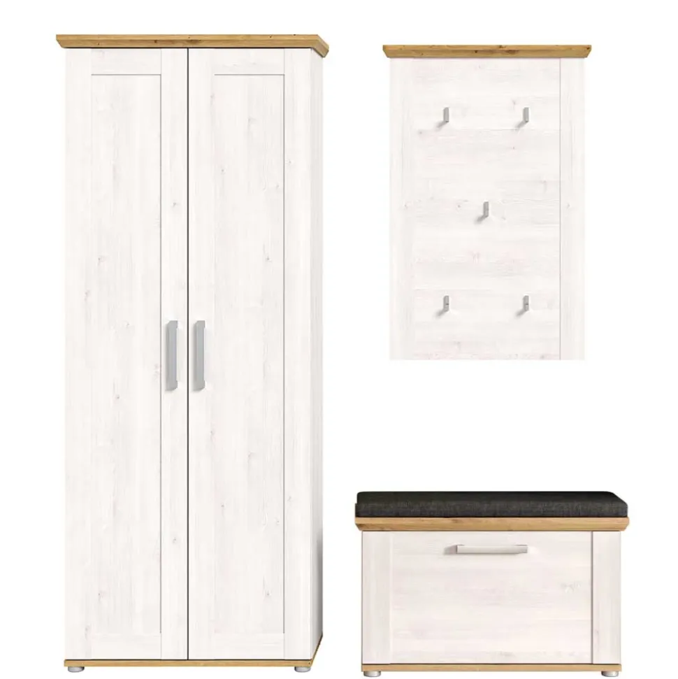 Landhaus Flureinrichtung Set - Tocella (dreiteilig)