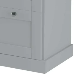 Landhaus Flurkommode in Grau mit Eiche - Rino