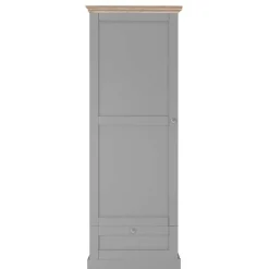 Landhaus Flurschrank in Grau mit Eiche - Rino