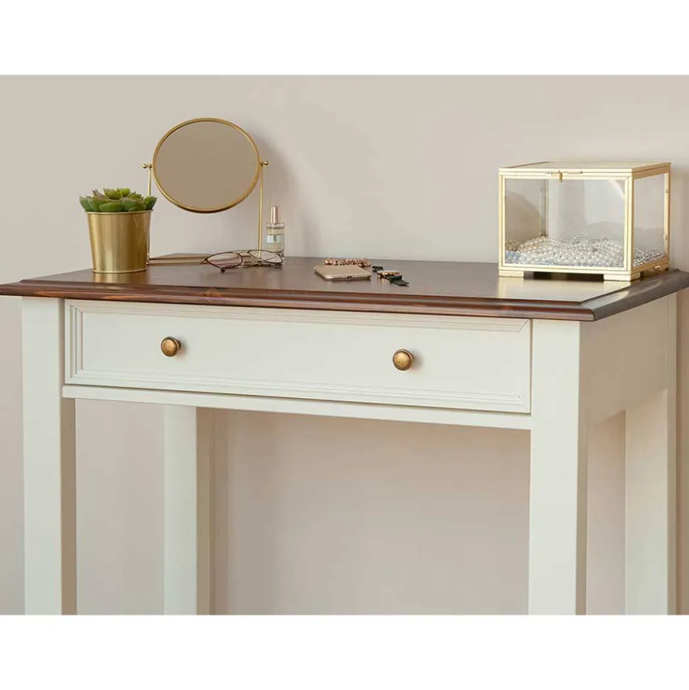 Landhaus Frisiertisch mit einer Schublade - Manipur