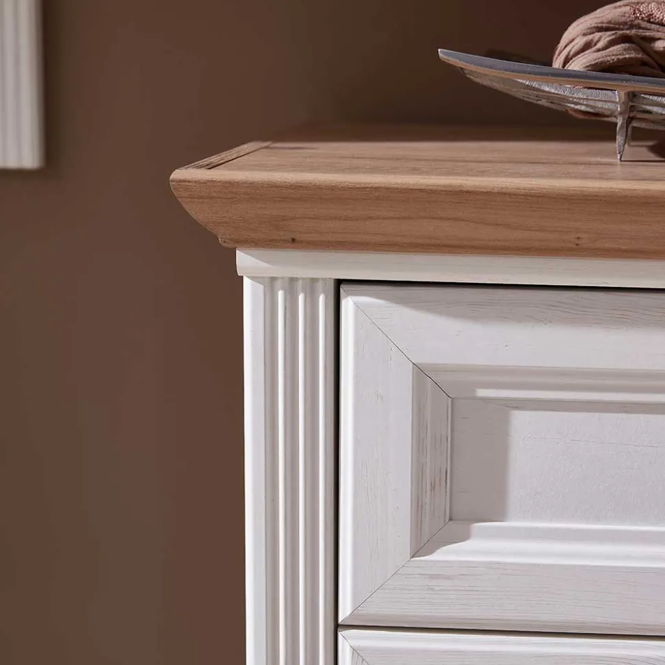 Landhaus Garderoben Set in Weiß - Nurelcas (fünfteilig)