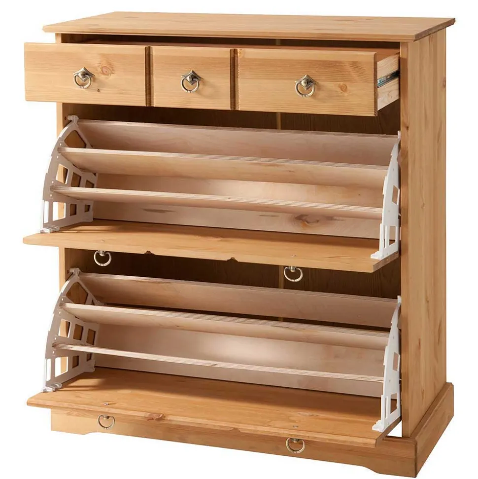 Landhaus Garderobenmöbel Kombination - Edranov (vierteilig)