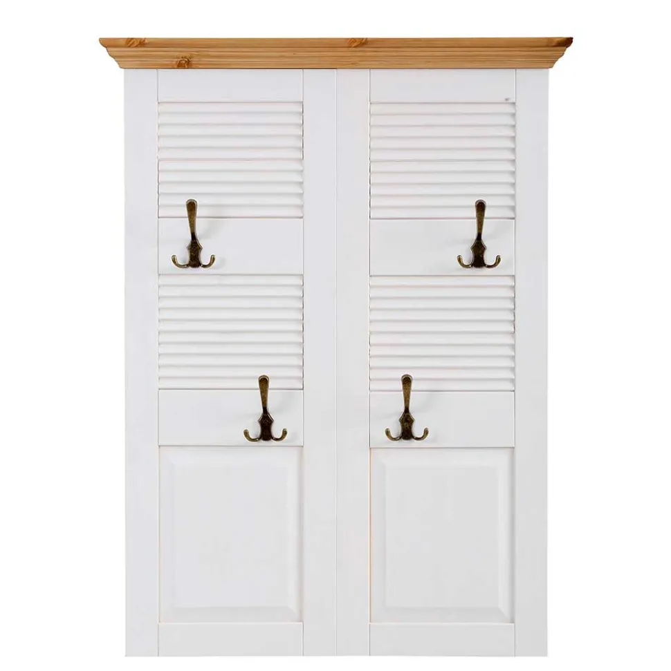 Landhaus Garderobenpaneel in Lamellen Kassetten Optik - Axdonira