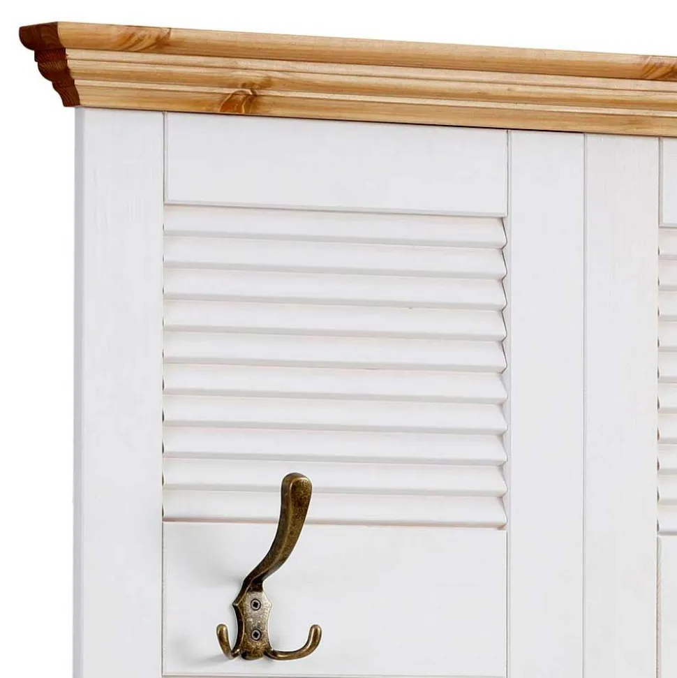 Landhaus Garderobenpaneel in Lamellen Kassetten Optik - Axdonira