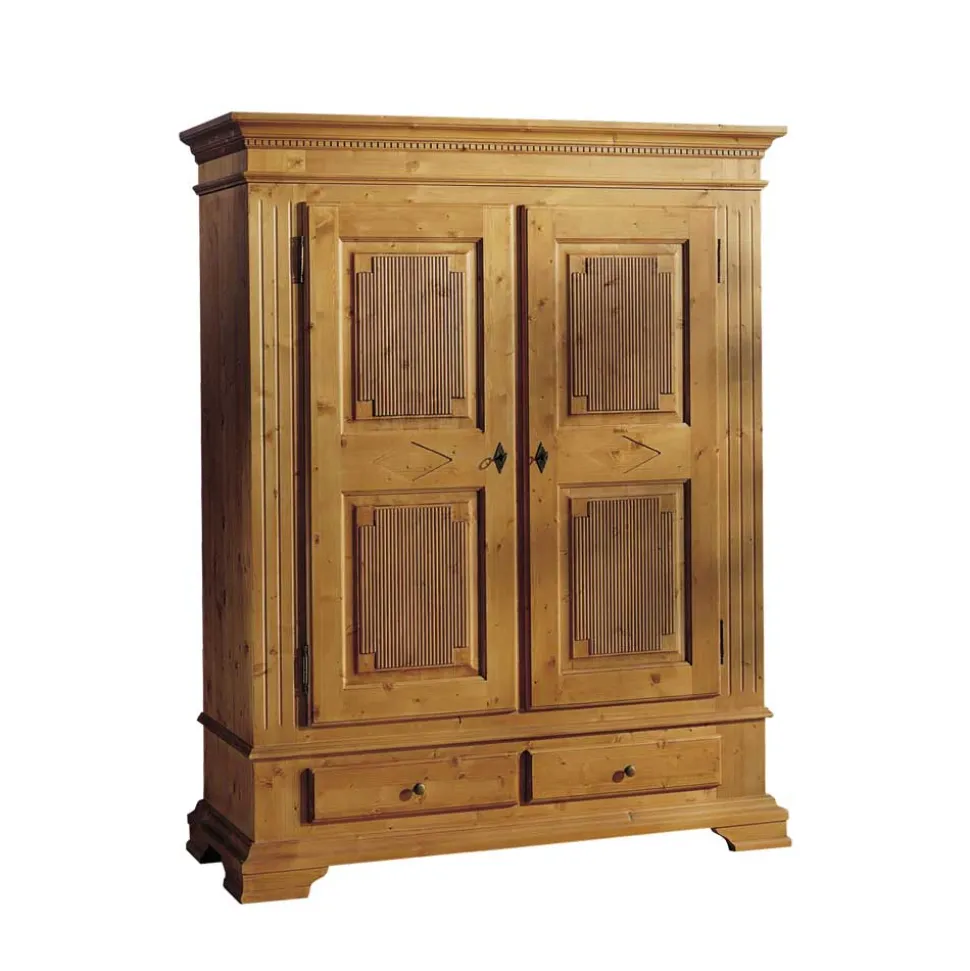 Landhaus Garderobenschrank Prenzla aus Fichte massiv