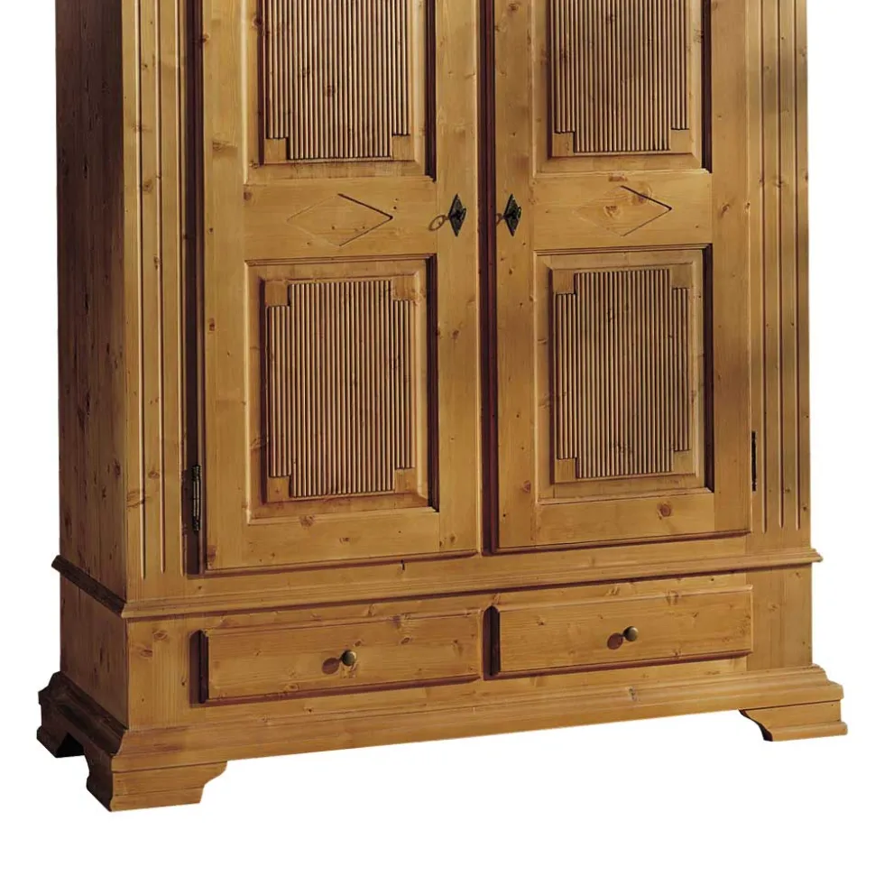 Landhaus Garderobenschrank Prenzla aus Fichte massiv