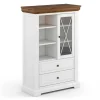 Landhaus Highboard aus Kiefer zweifarbig - Zalya
