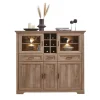 Landhaus Highboard mit LED Beleuchtung - Barack