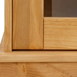Landhaus Highboard Vitrine aus Kiefer - Goro