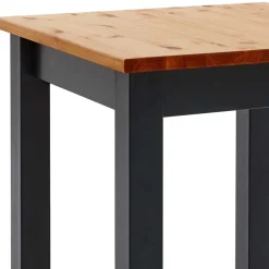 Landhaus Hochtisch in Schwarz und Kiefer Lauge - San Bruma