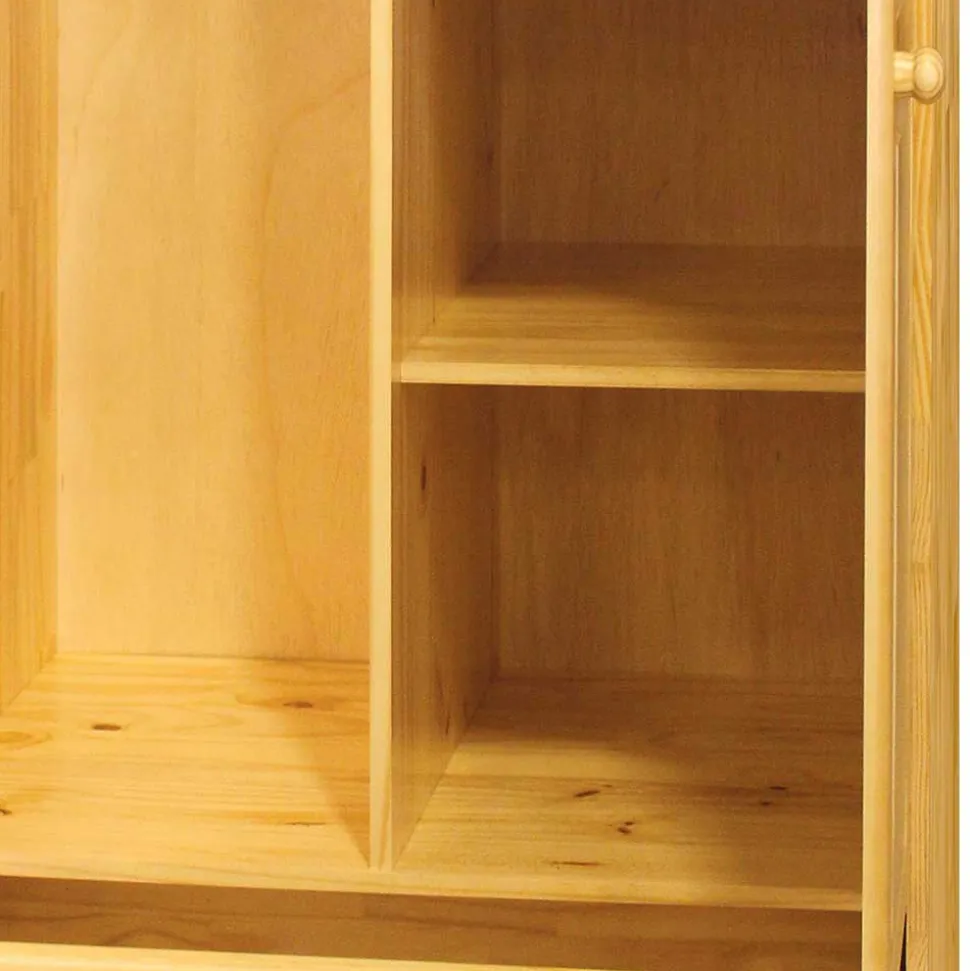 Landhaus Holz Kleiderschrank mit Kugelfüßen - Kascanu