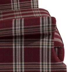 Landhaus Küchensofa in Rot mit Kariert Muster - Matieu