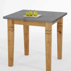 Landhaus Küchentisch in Grau & Kiefer Lauge - Viensta