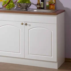 Landhaus Küchenzeile Lotte in Weiß (fünfteilig)