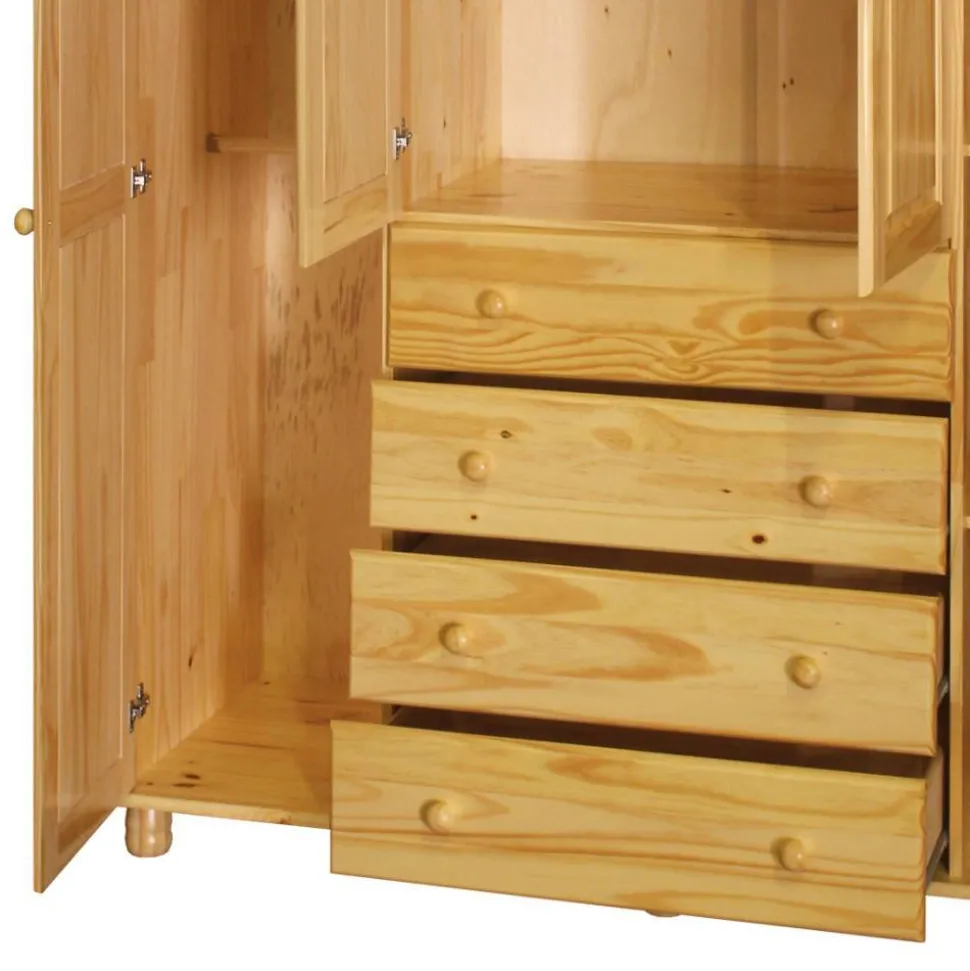 Landhaus Kleiderschrank aus Kiefernholz - Lajuna