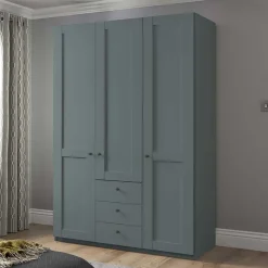 Landhaus Kleiderschrank in Graugrün - Rajavo