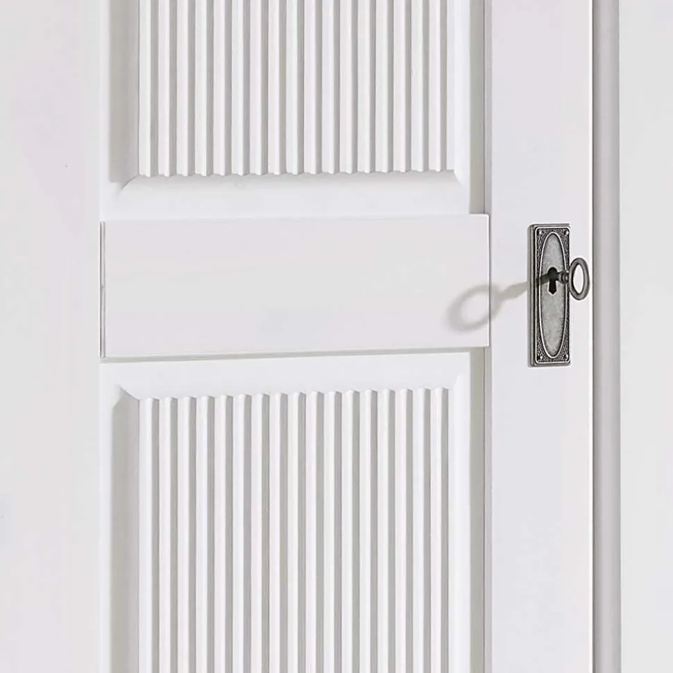 Landhaus Kleiderschrank in Weiß und Kiefer Grau - Caneon