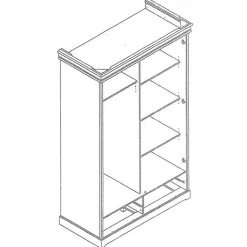 Landhaus Kombi-Kleiderschrank aus Kiefernholz - Varicano