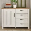 Landhaus Kombi-Kommode in Weiß - Malvissa