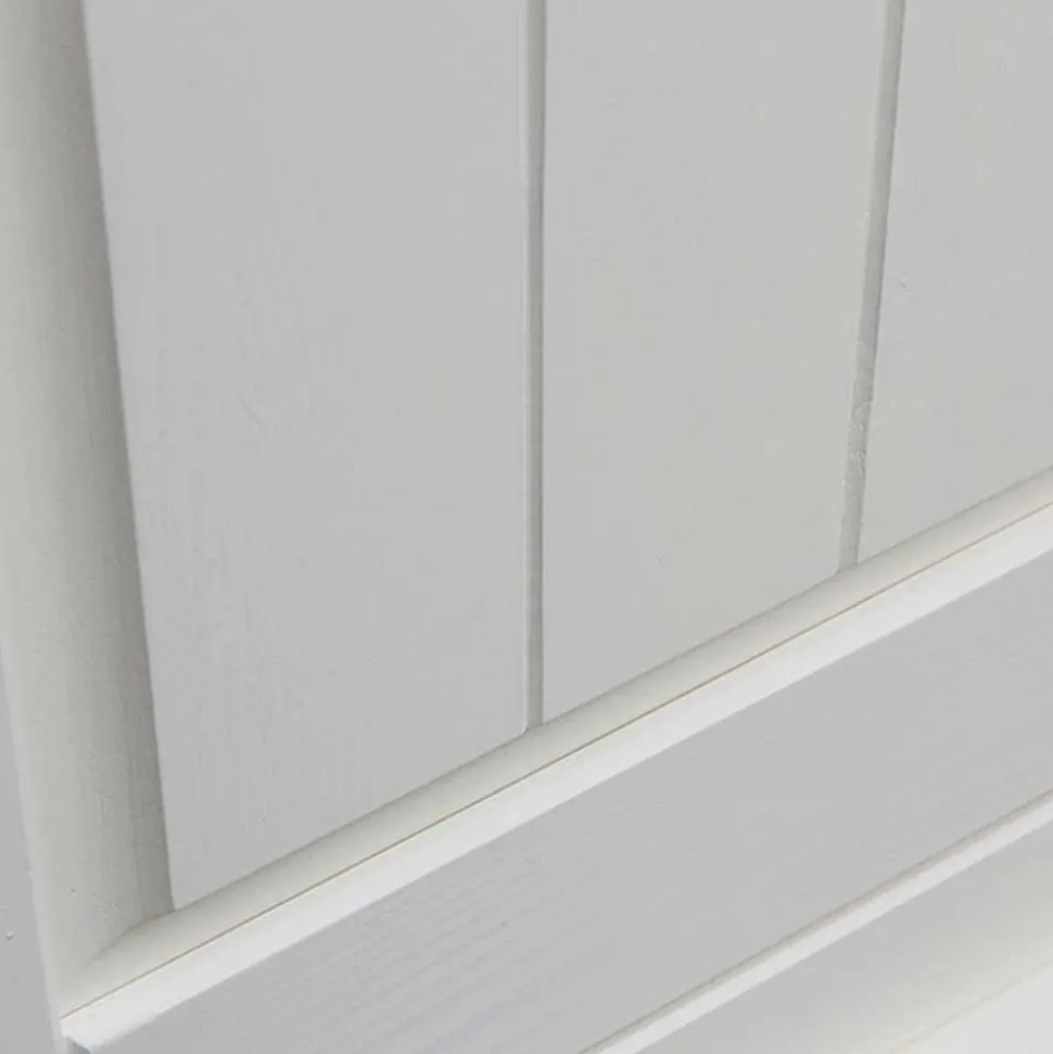 Landhaus Kombikommode in Weiß und Nussbaum - Manipur