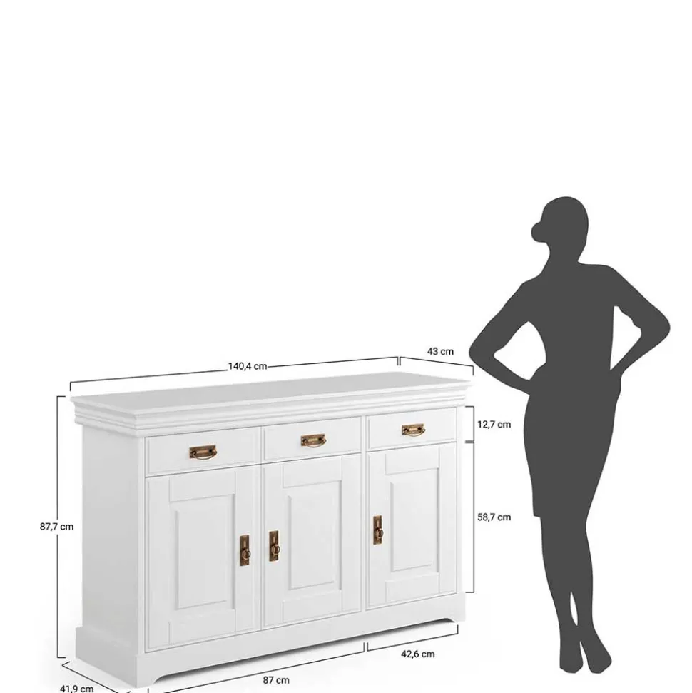 Landhaus Kombi-Kommode zweifarbig - Varicano