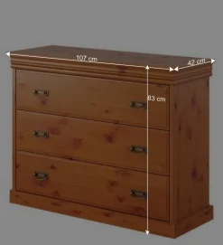 Landhaus Kommode in Honigfarben - Lusanne