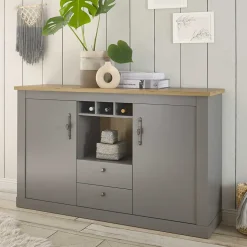 Landhaus Kommode in Lichtgrau - Buleta