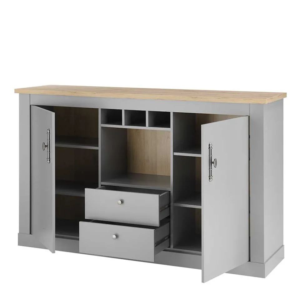 Landhaus Kommode in Lichtgrau - Buleta