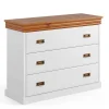 Landhaus Kommode in Weiß und Kiefer - Varicano