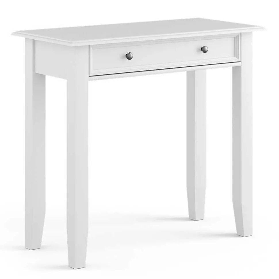 Landhaus Konsolentisch mit Schublade in Weiß - Indico
