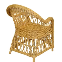 Landhaus Korbsessel in Beige Rattan - Witenga