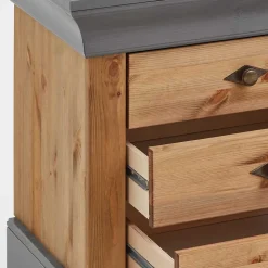 Landhaus Lowboard mit 3 Schubladen & 2 Fächern - Eshelas