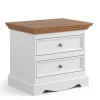 Landhaus Nachtkommode mit zwei Schubladen - Bordona