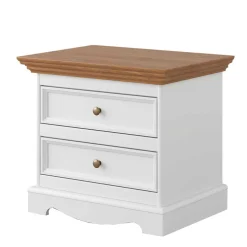 Landhaus Nachtkommode mit zwei Schubladen - Bordona