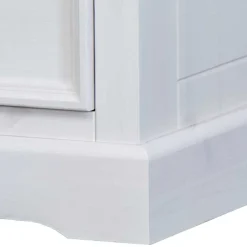 Landhaus Nachtschrank in Weiß & Eichefarben - Envicron