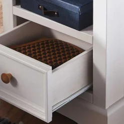 Landhaus Nachtschrank in Weiß & Eichefarben - Envicron