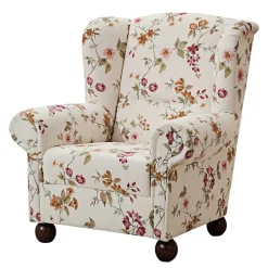 Landhaus Ohrensessel mit Blumen Stoff - Diazaja