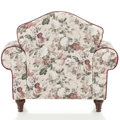 Landhaus Polstersessel mit Vintage Blumen Flair - Baonga