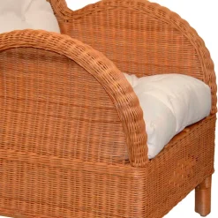 Landhaus Rattansessel in Honigfarben - Fono