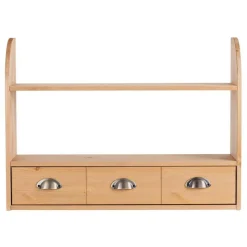 Landhaus Regal mit 2 Ablagen & 3 Schubladen - Zimoni