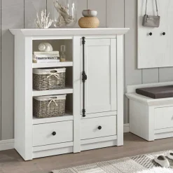 Landhaus Schrank in Weiß Touchwood - Chelles