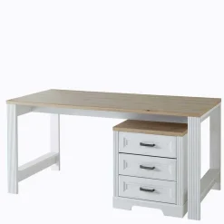 Landhaus Schreibtisch & Rollcontainer - Mehady (zweiteilig)