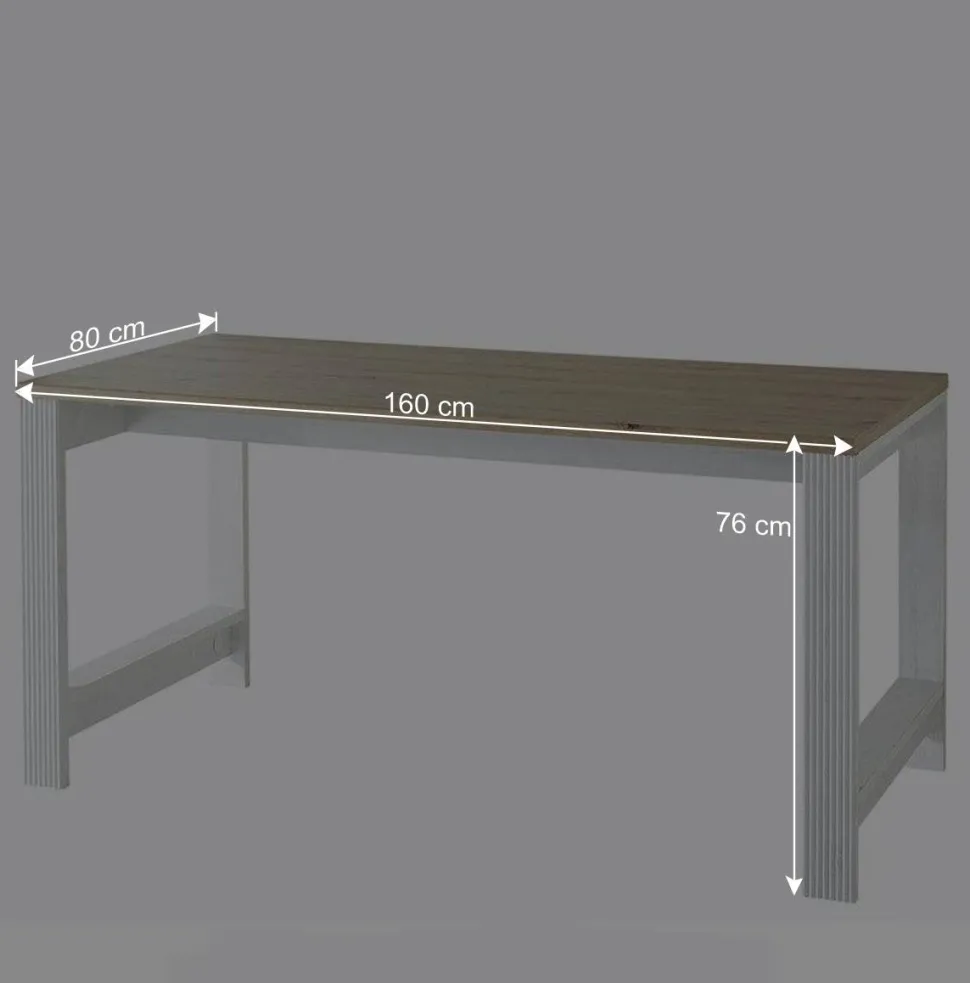 Landhaus Schreibtisch & Rollcontainer - Mehady (zweiteilig)