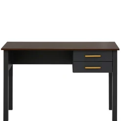 Landhaus Schreibtisch in Dunkelgrau - Mivaldana