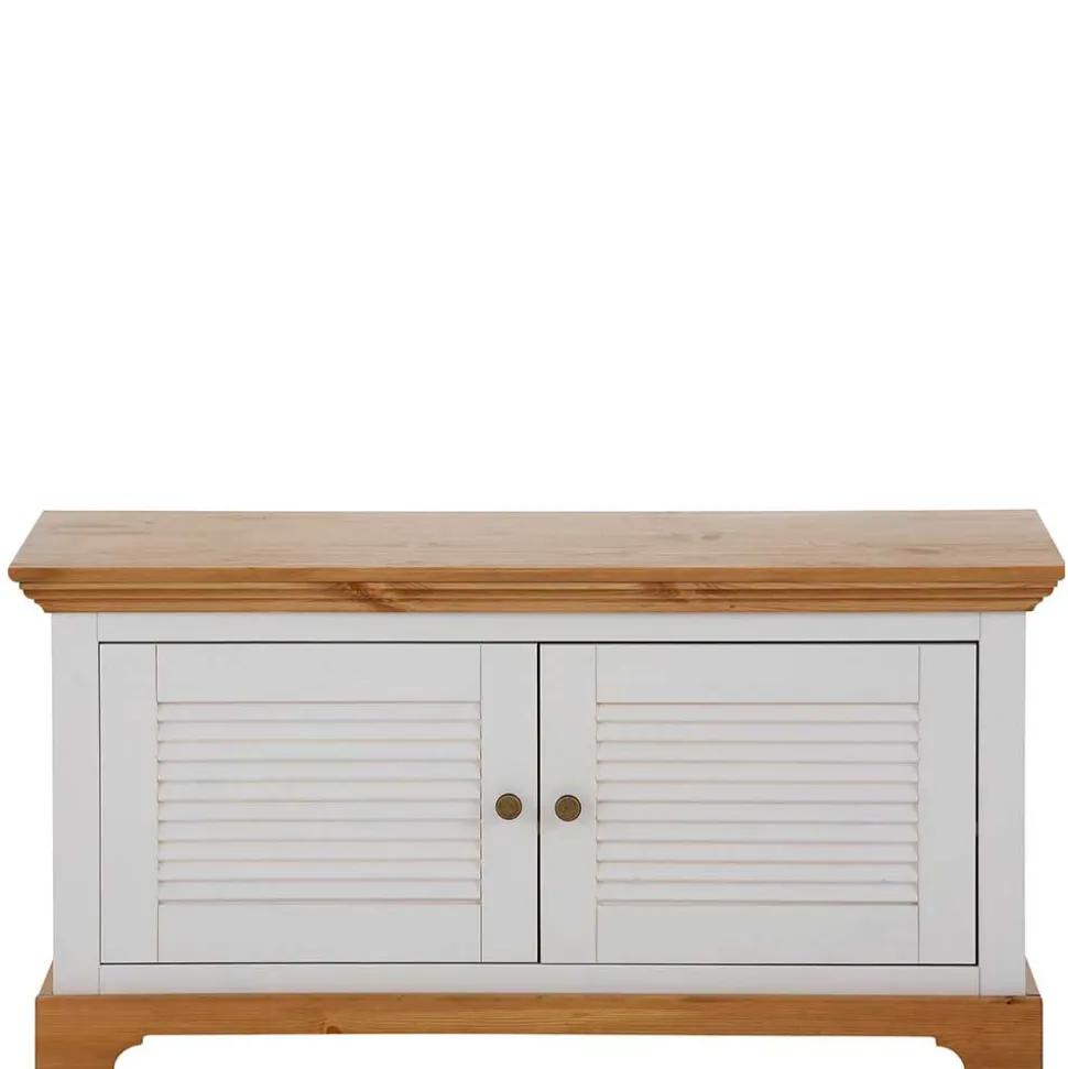 Landhaus Schuhbank in Weiß & Honig - Axdonira